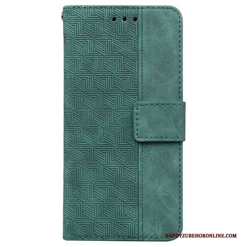 Lederhüllen Für Xiaomi Redmi Note 14 5g Gewebtes Muster Mit Riemen