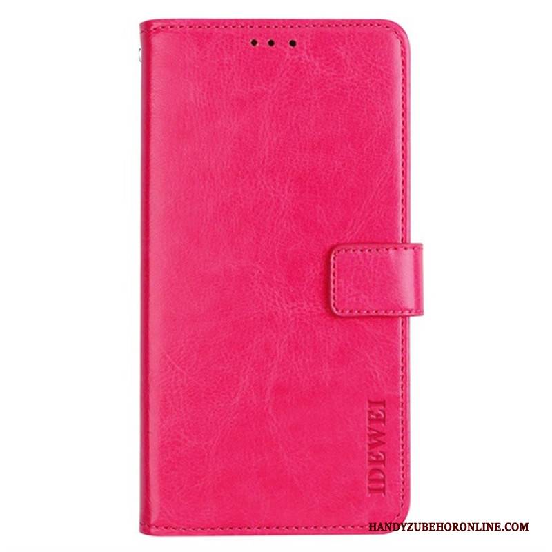 Lederhüllen Für Xiaomi Redmi Note 14 5g Idewei Glattes Kunstleder