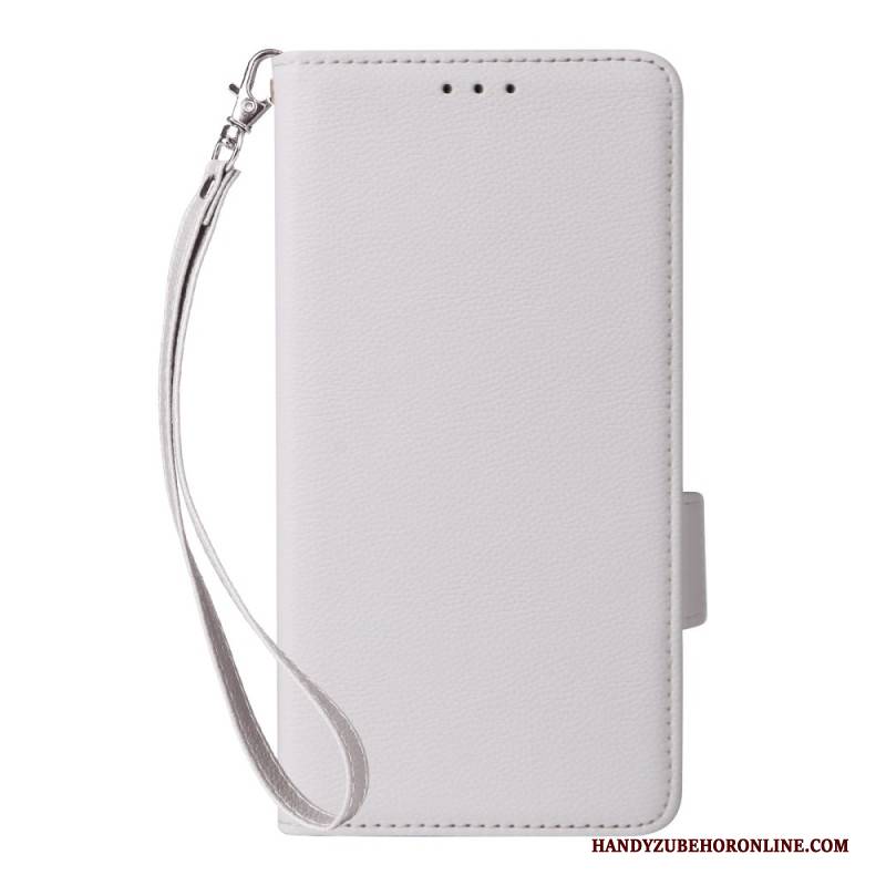 Lederhüllen Für Xiaomi Redmi Note 14 5g Litschi-textur Mit Riemen