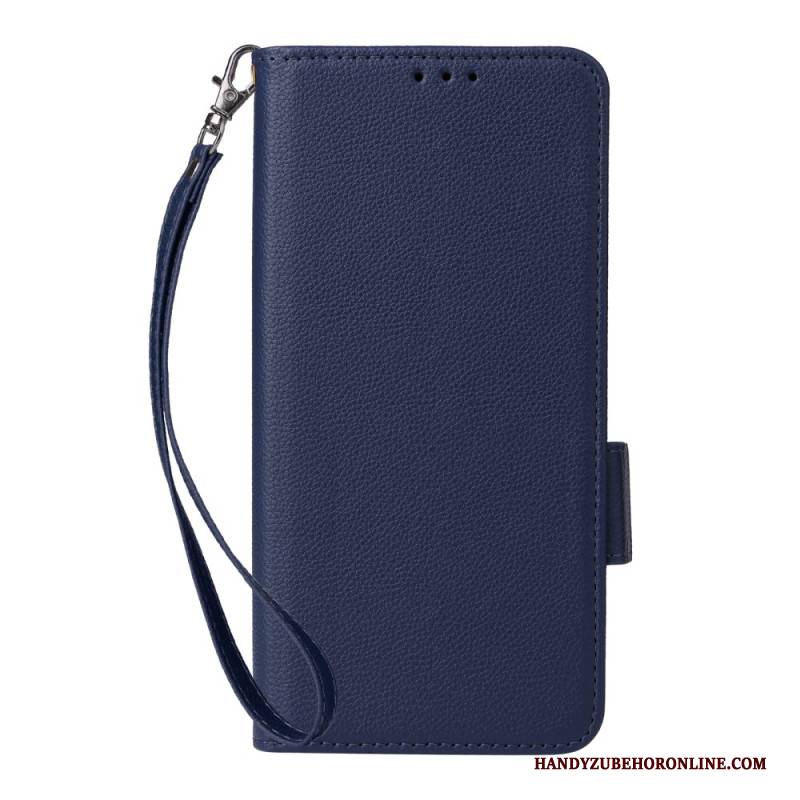 Lederhüllen Für Xiaomi Redmi Note 14 5g Litschi-textur Mit Riemen