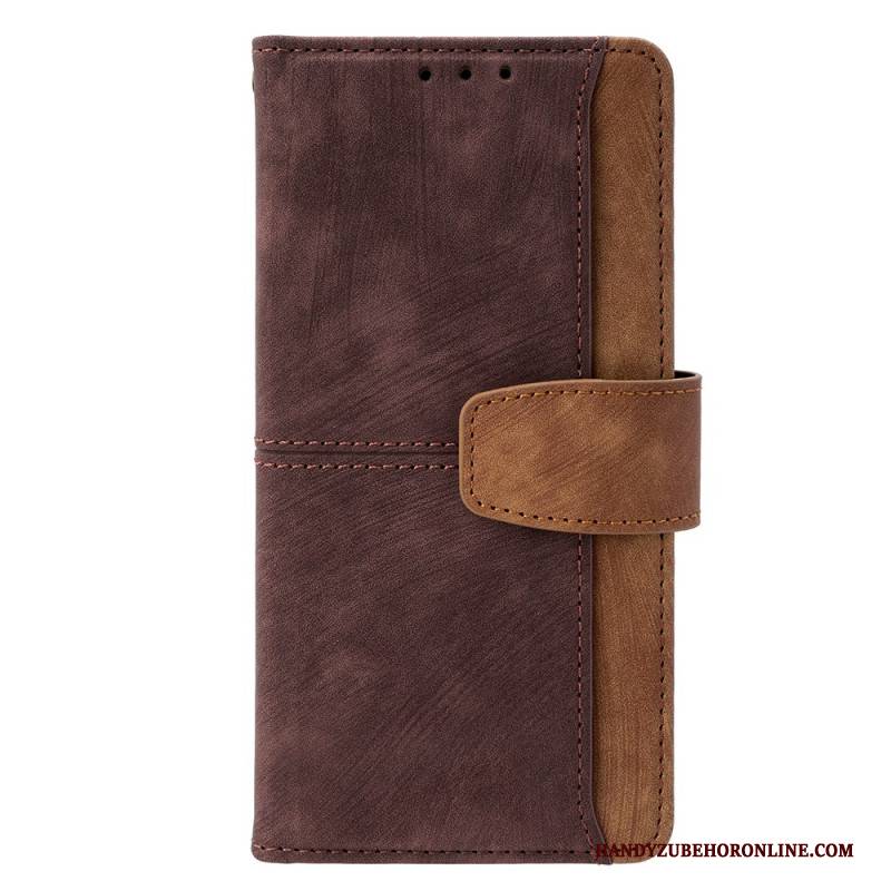 Lederhüllen Für Xiaomi Redmi Note 14 Pro 4g Rfid-blockierende Geldbörse In Zweifarbiger Wildlederoptik