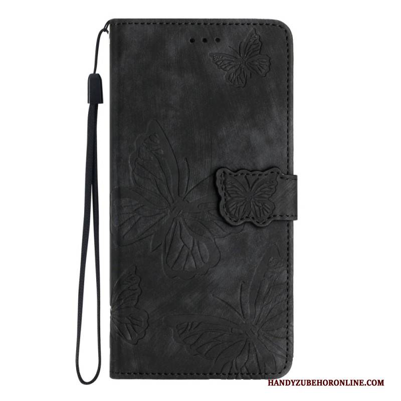 Lederhüllen Für Xiaomi Redmi Note 14 Pro 4g Wildlederoptik Schmetterlinge