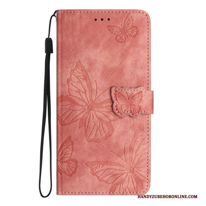 Lederhüllen Für Xiaomi Redmi Note 14 Pro 4g Wildlederoptik Schmetterlinge