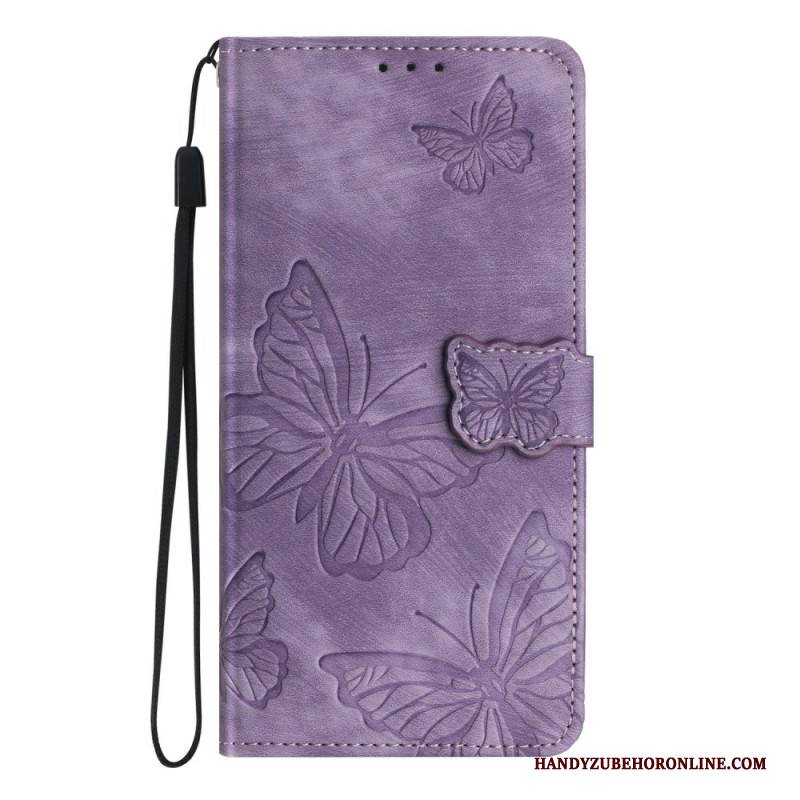 Lederhüllen Für Xiaomi Redmi Note 14 Pro 4g Wildlederoptik Schmetterlinge