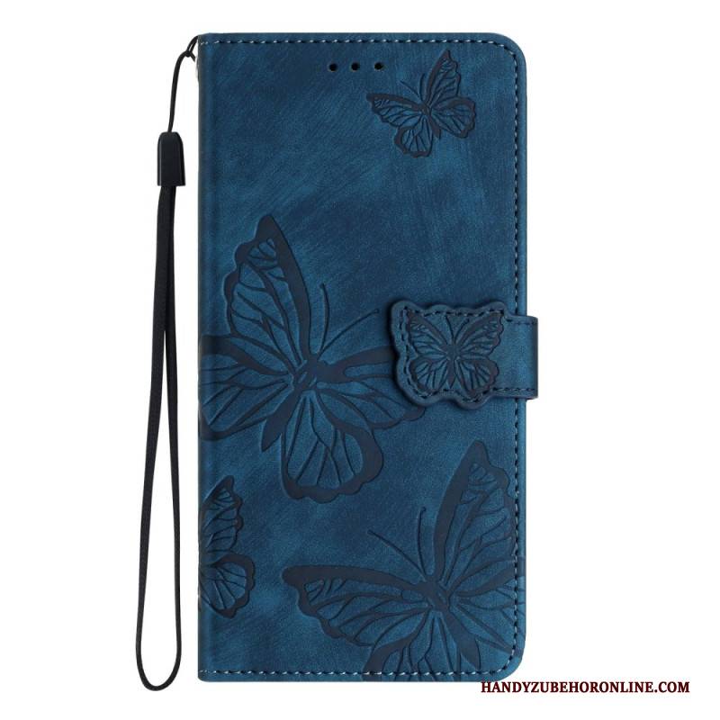 Lederhüllen Für Xiaomi Redmi Note 14 Pro 4g Wildlederoptik Schmetterlinge