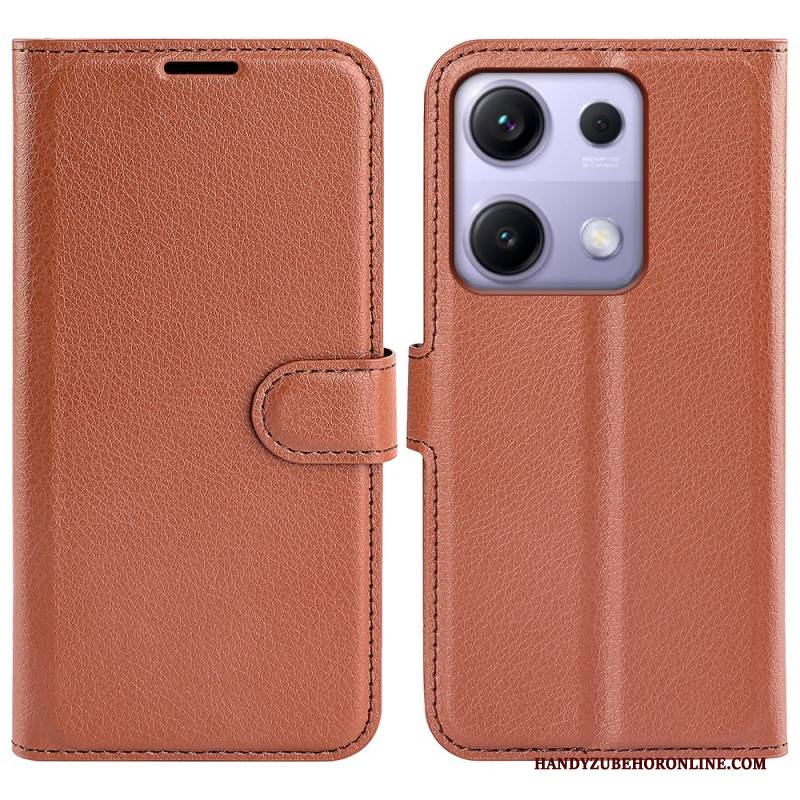Lederhüllen Für Xiaomi Redmi Note 14s Klassisches Litschi-kunstleder