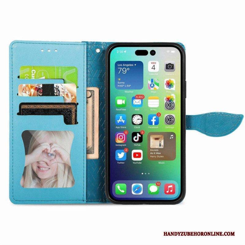 Lederhüllen Für iPhone 14 Plus Stammesblätter