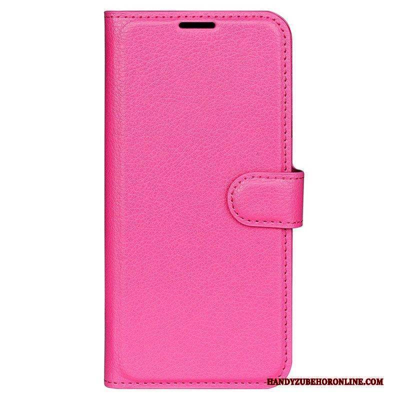Lederhüllen Für iPhone 15 Pro Max Klassisches Litschi-kunstleder