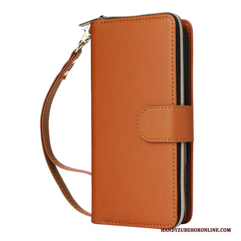 Lederhüllen Für iPhone 17 Geldbörse Mit 9 Kartenfächern Und Trageband