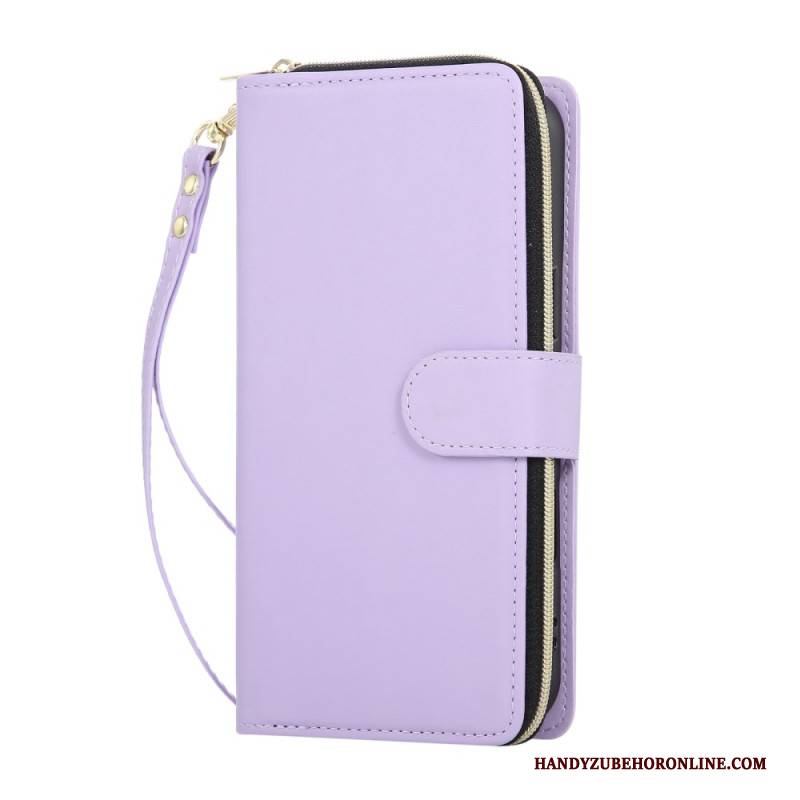 Lederhüllen Für iPhone 17 Pro Monochromer Riemen