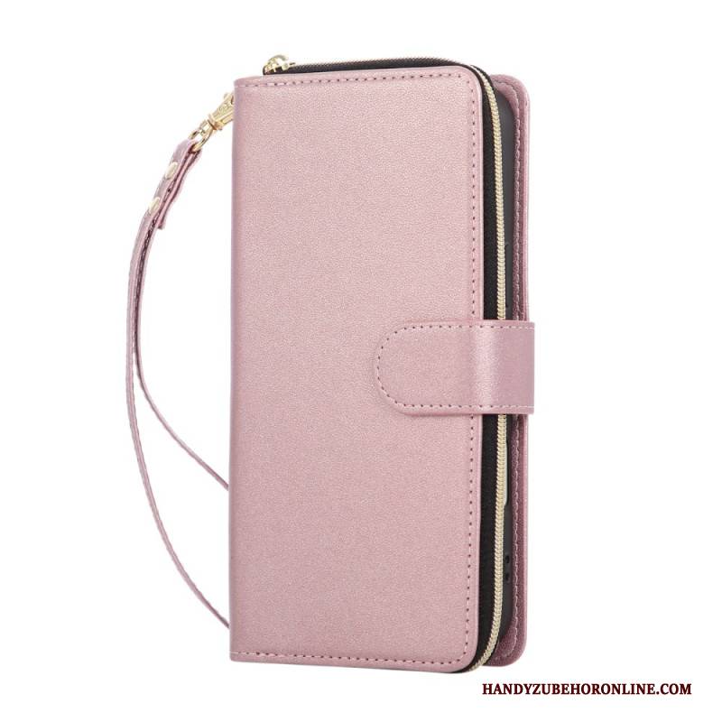 Lederhüllen Für iPhone 17 Pro Monochromer Riemen