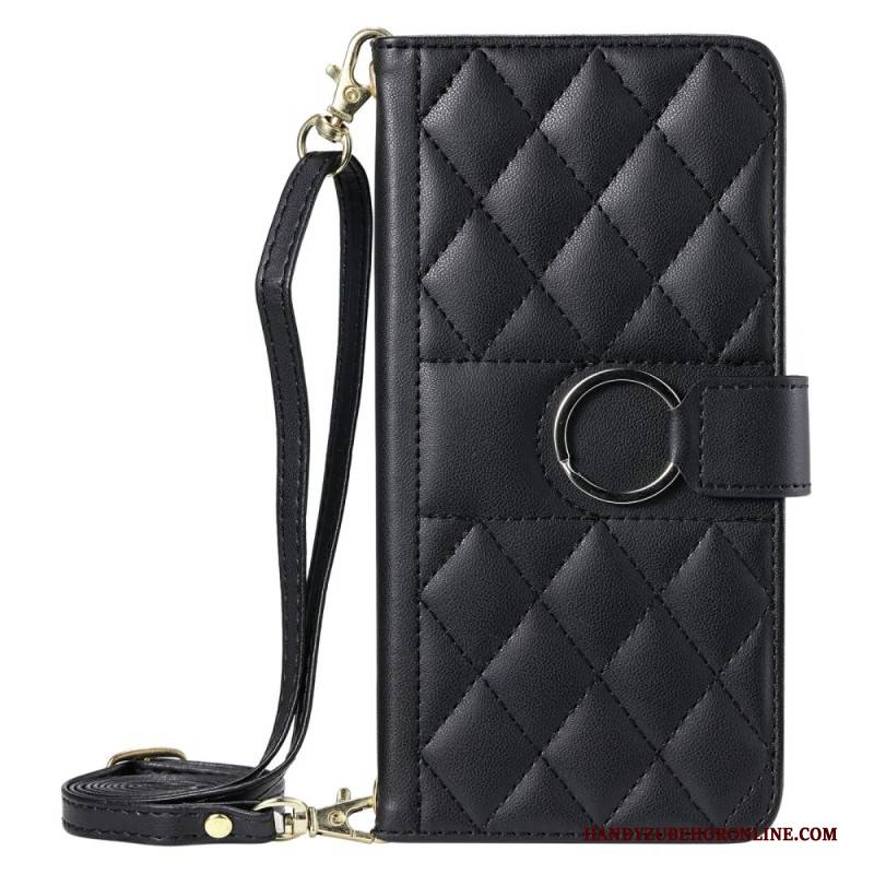 Lederhüllen Für iPhone Air Gesteppte Geldbörse Mit Lanyard Und Schulterriemen