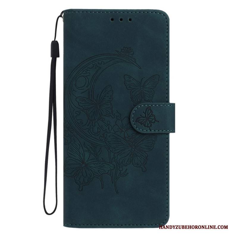 Lederhüllen Google Pixel 10 / 10 Pro Handyhülle Schmetterlings- Und Blumenmuster