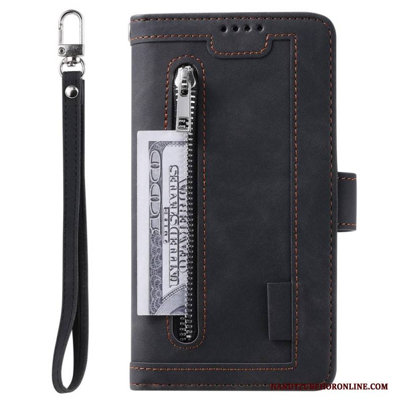 Lederhüllen Google Pixel 10 Pro Xl Geldbörse Mit 9 Kartenfächern Und Reißverschluss