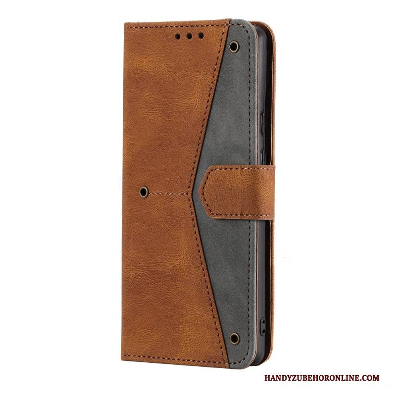 Lederhüllen Google Pixel 10 Pro Xl Handyhülle Zweifarbig Mit Riemen