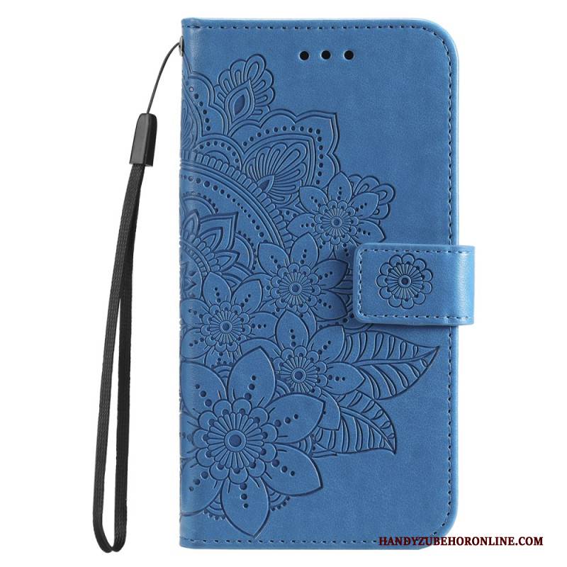 Lederhüllen Google Pixel 10 Pro Xl Mandala-print Mit Riemen