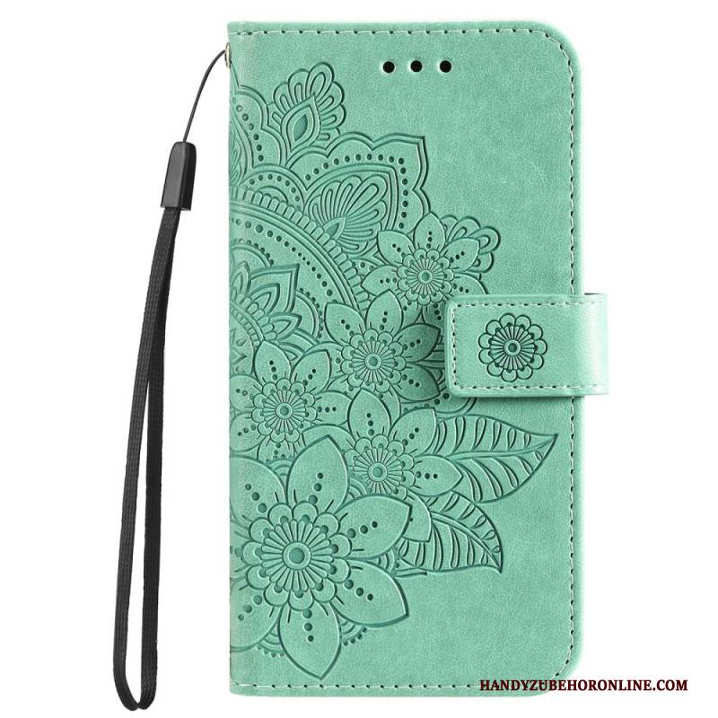 Lederhüllen Google Pixel 10 Pro Xl Mandala-print Mit Riemen