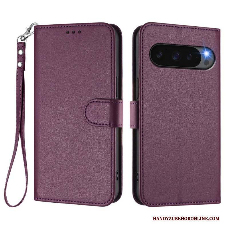 Lederhüllen Google Pixel 10 Pro Xl Schlichtes Kunstleder Mit Riemen