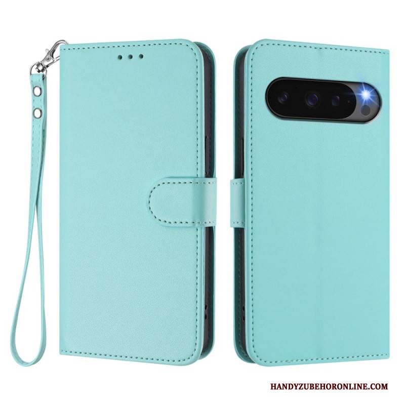 Lederhüllen Google Pixel 10 Pro Xl Schlichtes Kunstleder Mit Riemen