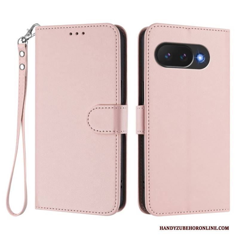 Lederhüllen Google Pixel 10a Handyhülle Schlichtes Kunstleder Mit Riemen