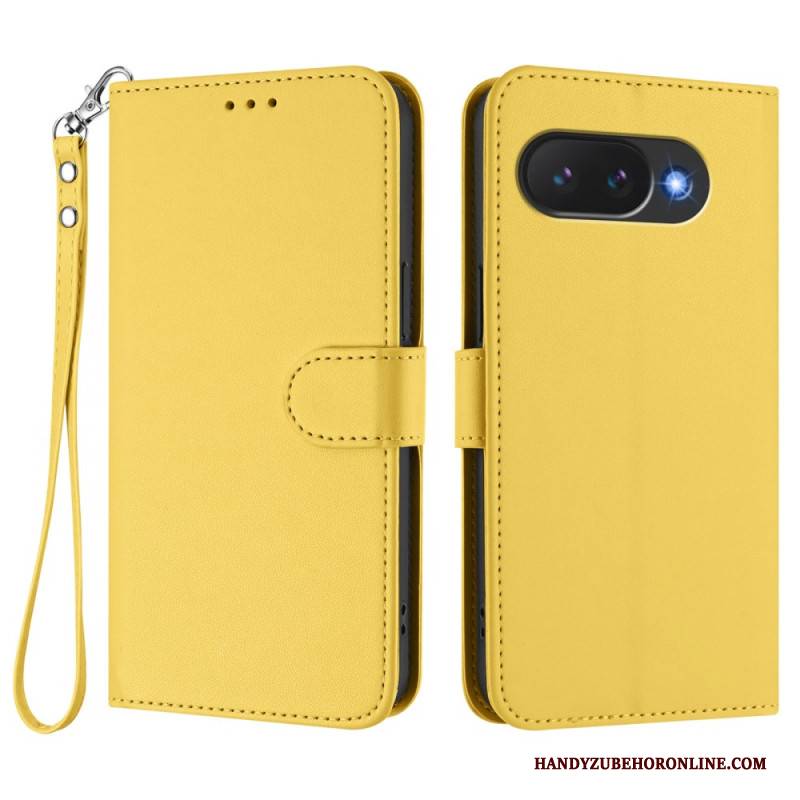 Lederhüllen Google Pixel 10a Handyhülle Schlichtes Kunstleder Mit Riemen