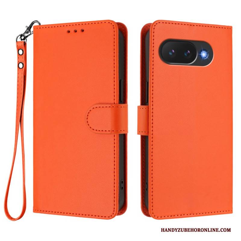 Lederhüllen Google Pixel 10a Handyhülle Schlichtes Kunstleder Mit Riemen