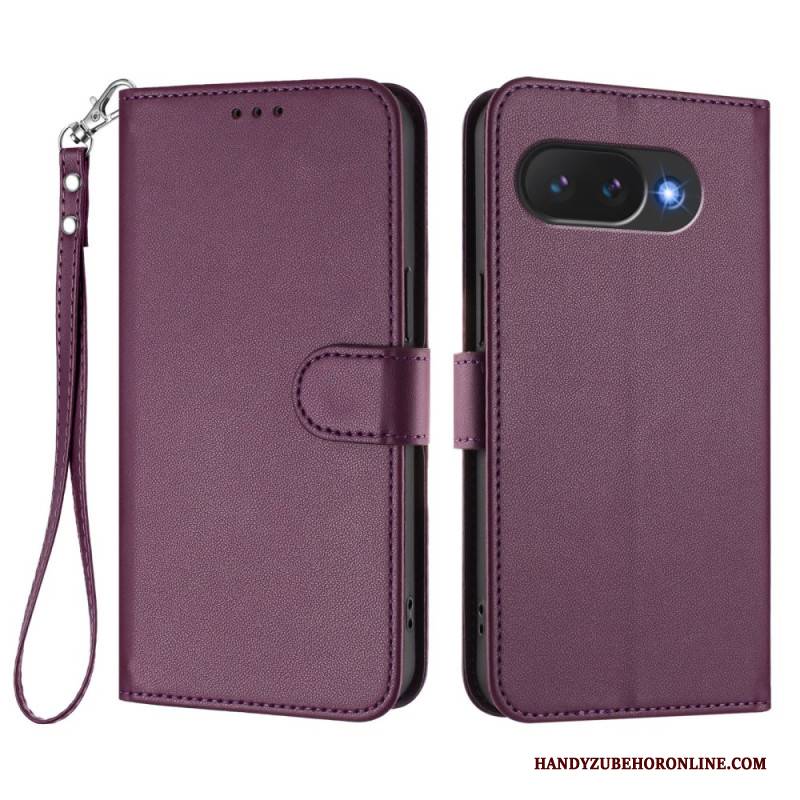 Lederhüllen Google Pixel 10a Handyhülle Schlichtes Kunstleder Mit Riemen