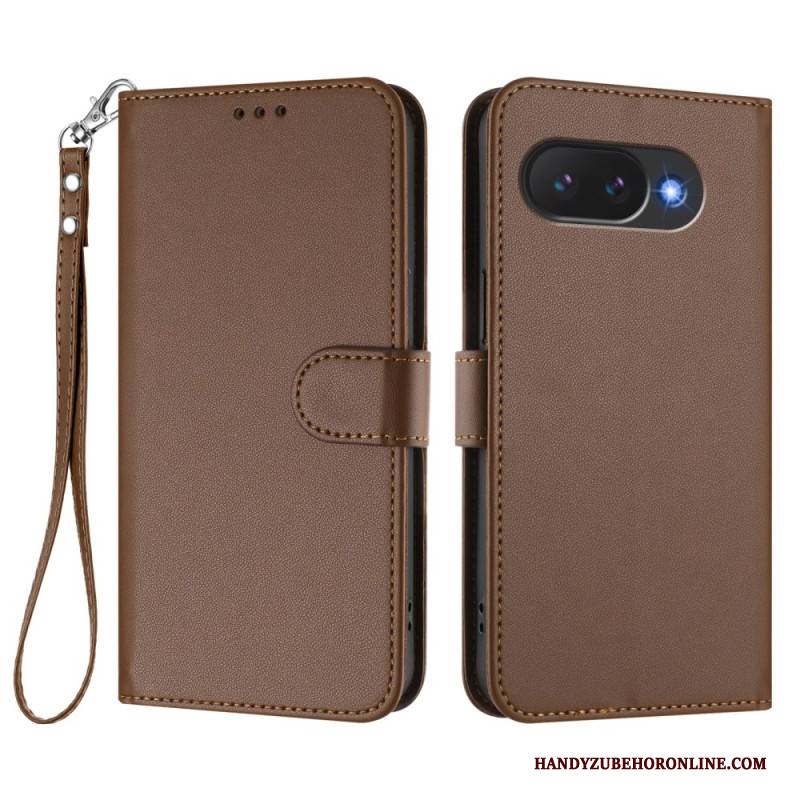 Lederhüllen Google Pixel 10a Handyhülle Schlichtes Kunstleder Mit Riemen