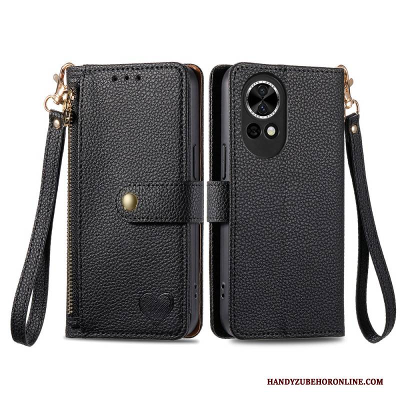 Lederhüllen Huawei Nova 13 Handyhülle Rfid-geldbörse Mit Herzmuster