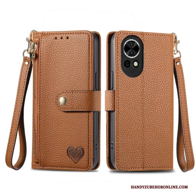 Lederhüllen Huawei Nova 13 Handyhülle Rfid-geldbörse Mit Herzmuster