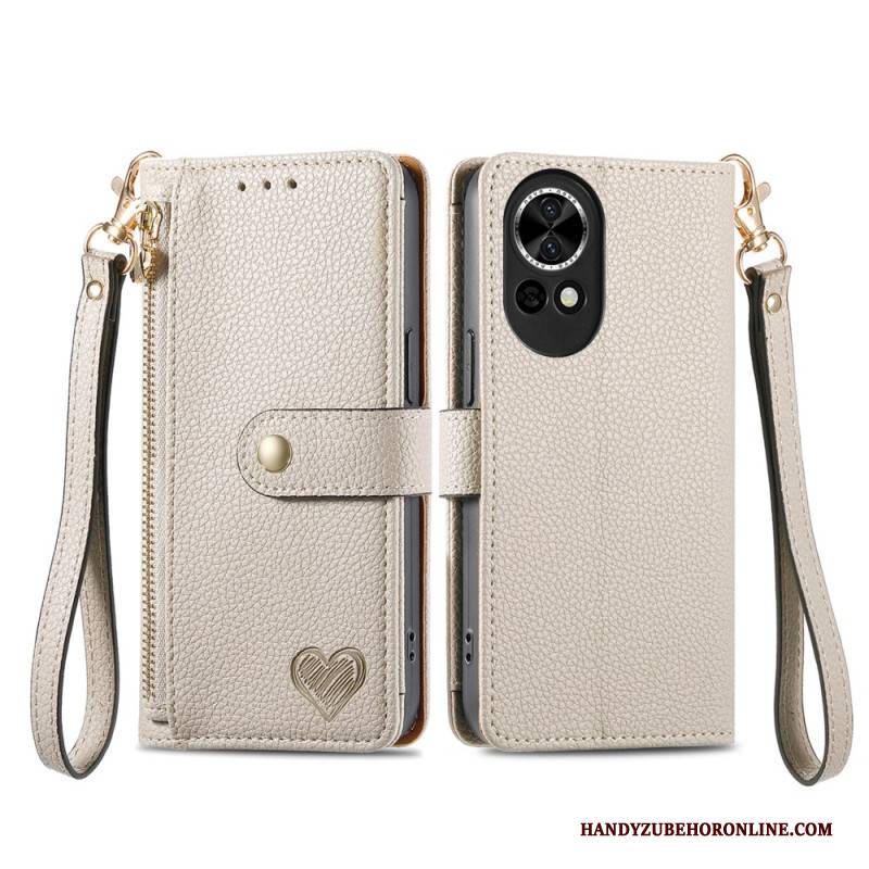 Lederhüllen Huawei Nova 13 Handyhülle Rfid-geldbörse Mit Herzmuster