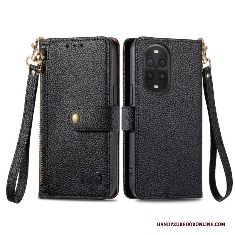 Lederhüllen Huawei Nova 13 Pro Handyhülle Rfid-schutz Im Herzdesign