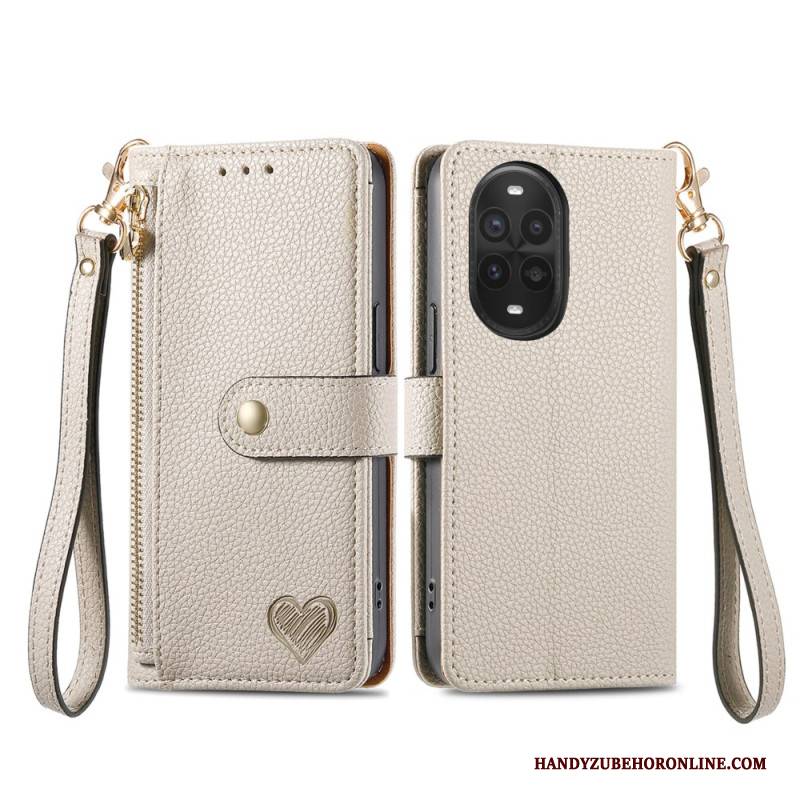 Lederhüllen Huawei Nova 13 Pro Handyhülle Rfid-schutz Im Herzdesign