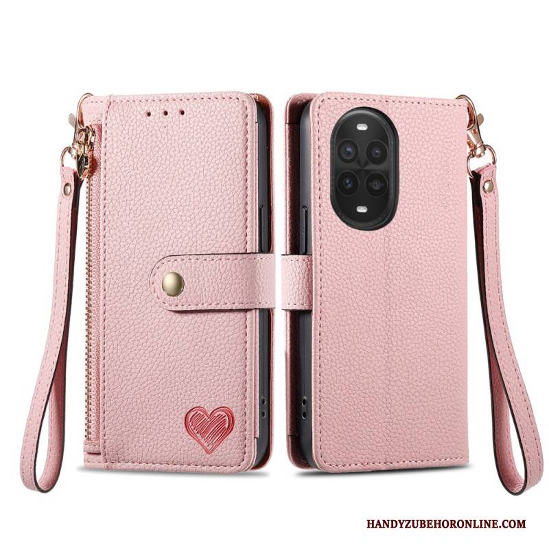 Lederhüllen Huawei Nova 13 Pro Handyhülle Rfid-schutz Im Herzdesign