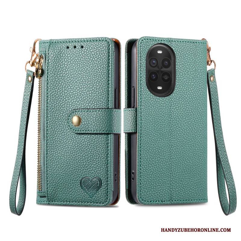 Lederhüllen Huawei Nova 13 Pro Handyhülle Rfid-schutz Im Herzdesign