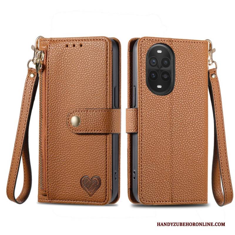 Lederhüllen Huawei Nova 13 Pro Handyhülle Rfid-schutz Im Herzdesign