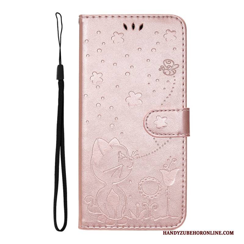 Lederhüllen Huawei Pura 80 Pro Handyhülle Katze Und Biene