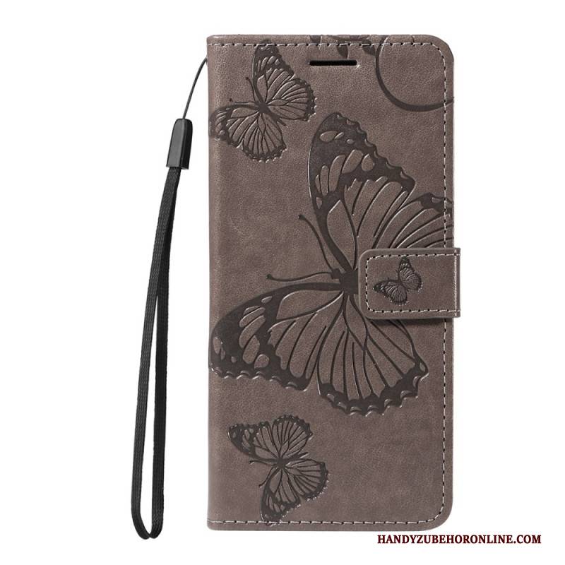 Lederhüllen Huawei Pura 80 Ultra Handyhülle Große Schmetterlinge