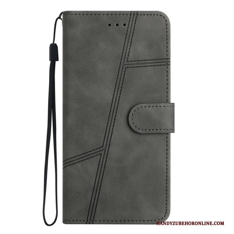 Lederhüllen Oneplus 13 Handyhülle Streifen Und Striche