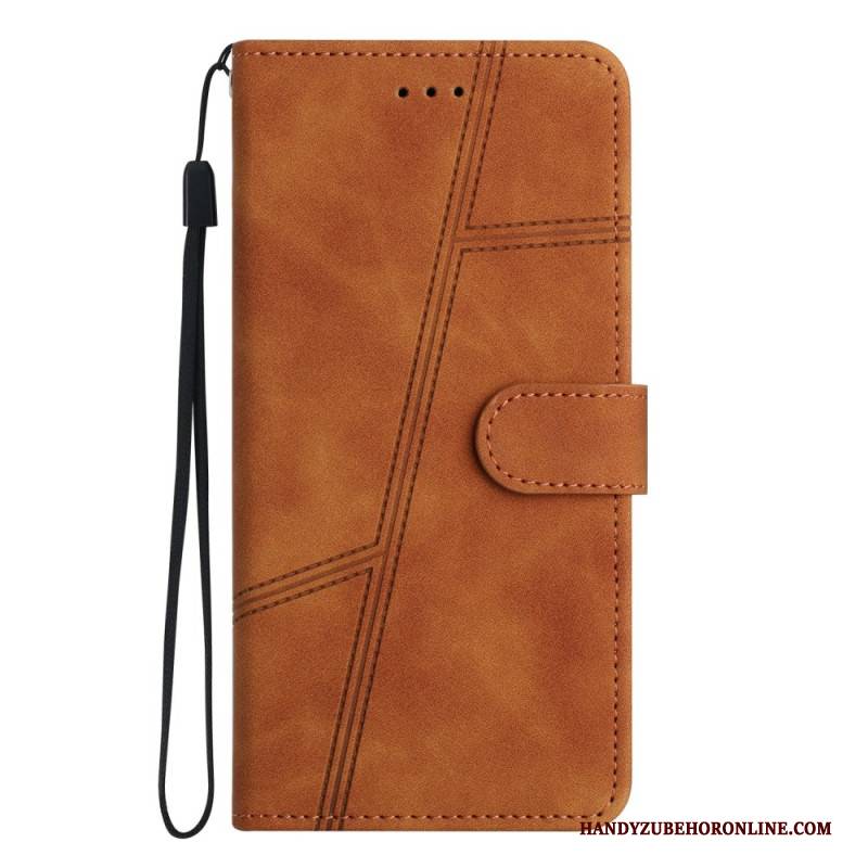 Lederhüllen Oneplus 13 Handyhülle Streifen Und Striche