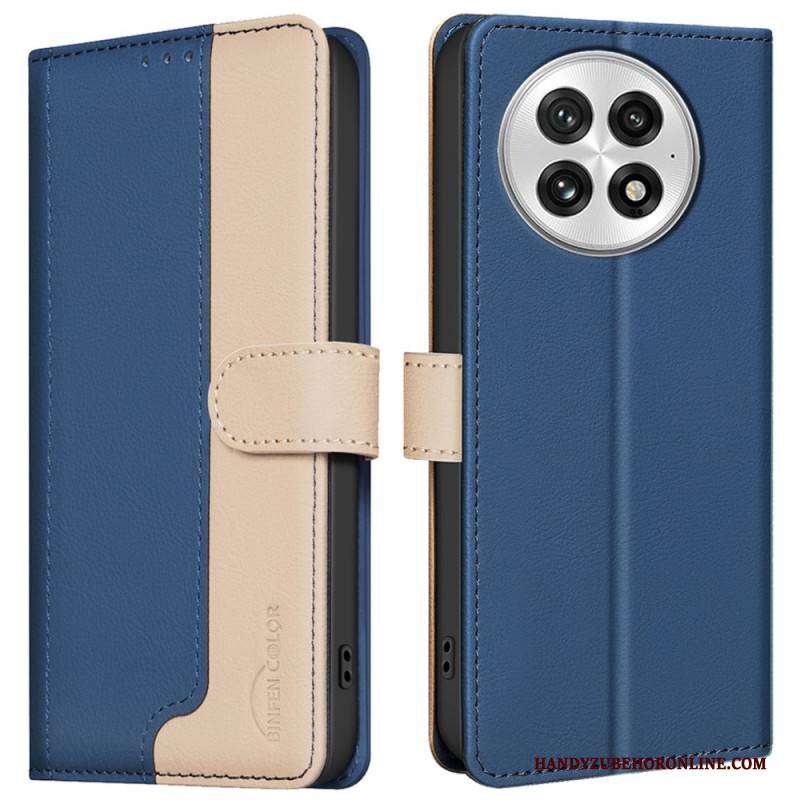 Lederhüllen Oneplus 13 Zweifarbig Mit Rfid-blockierung Binfen Color