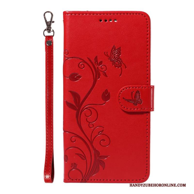 Lederhüllen Oneplus 13r Armband Mit Blumenmuster