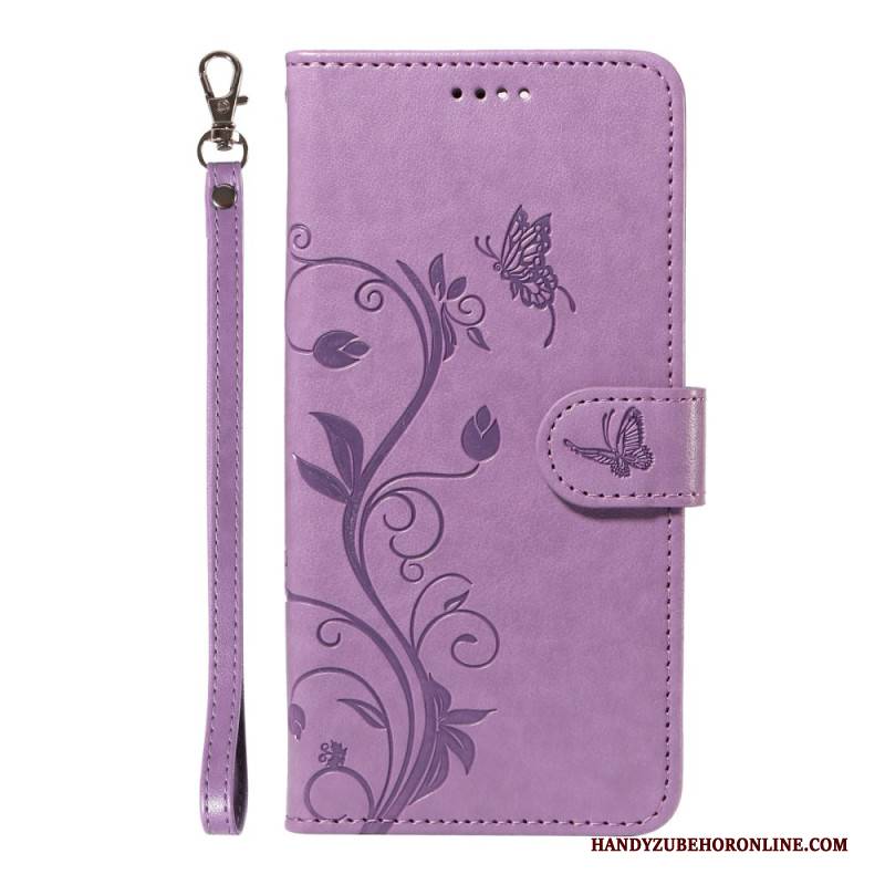 Lederhüllen Oneplus 13r Armband Mit Blumenmuster