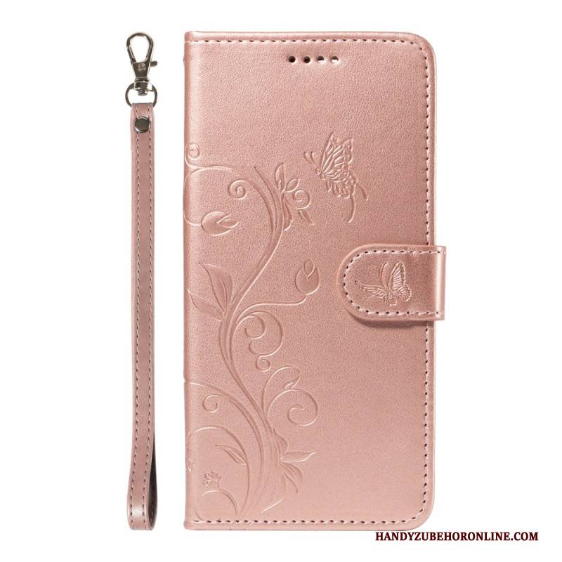 Lederhüllen Oneplus 13r Armband Mit Blumenmuster