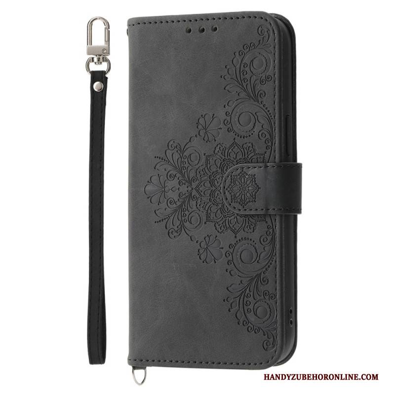 Lederhüllen Oneplus 13r Handyhülle Geldbörse In Wildleder-spitzenoptik Mit Riemen Und Schulterriemen