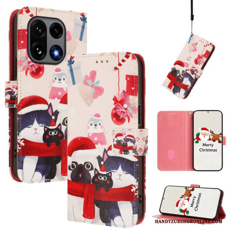 Lederhüllen Oneplus 15 Weihnachtsmuster