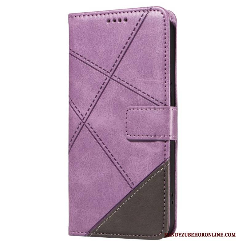 Lederhüllen Oneplus Nord 4 Geometrische Linien