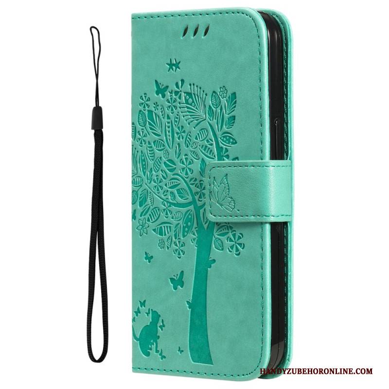 Lederhüllen Oneplus Nord 4 Handyhülle Baum Und Katze