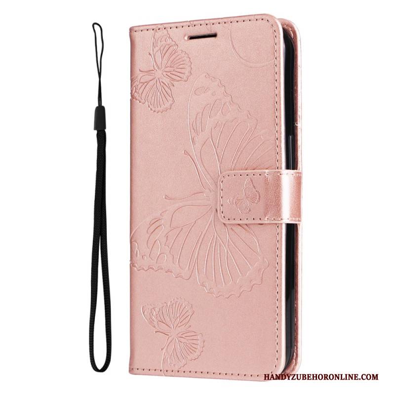 Lederhüllen Oneplus Nord 4 Riesiger Schmetterlingsriemen