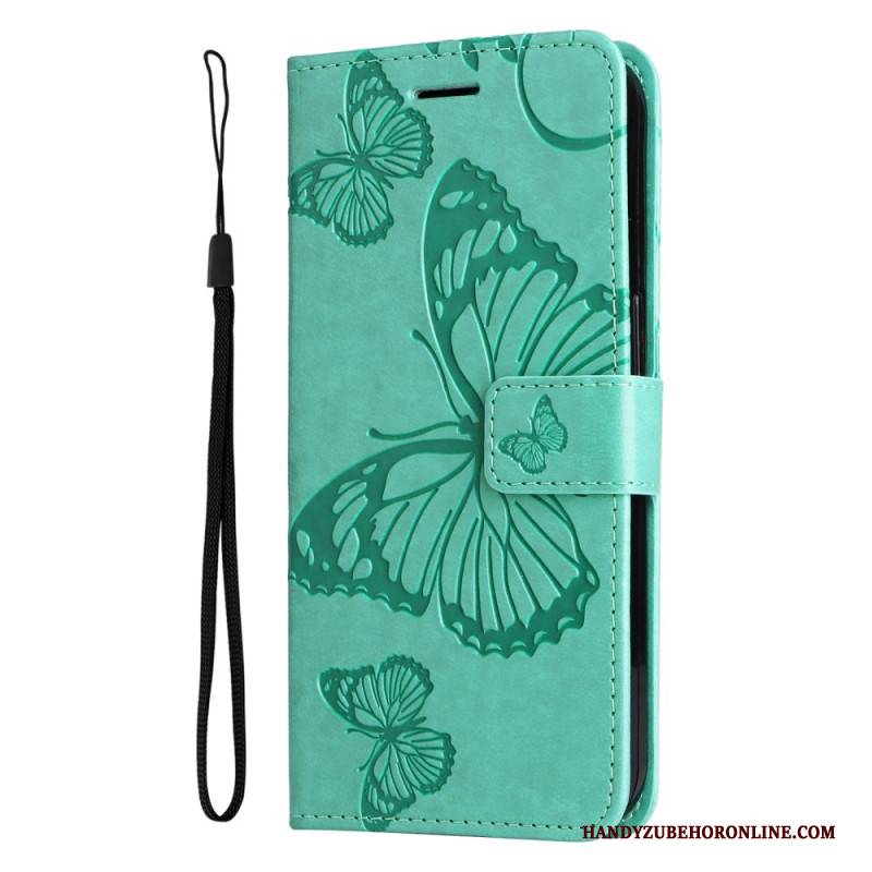 Lederhüllen Oneplus Nord 4 Riesiger Schmetterlingsriemen